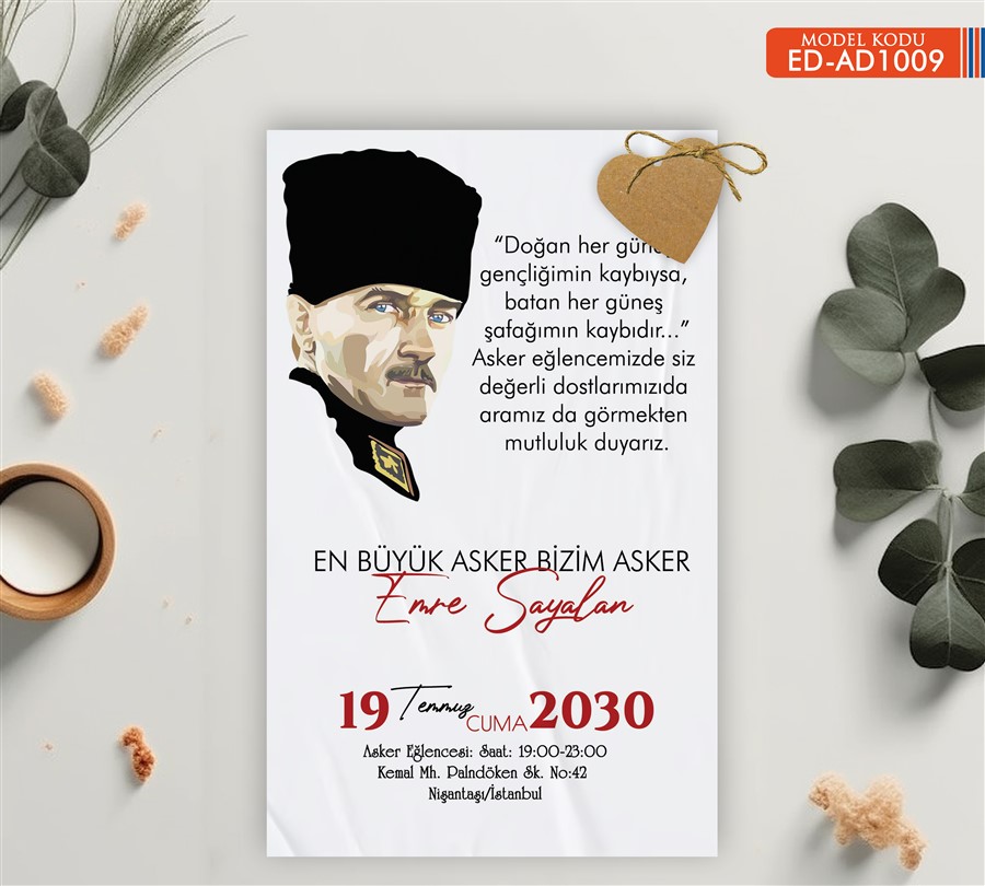 ED-AD1009-1 Asker Davetiye - AD1009 - Görsel 1