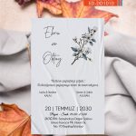 Tekli Düğün Davetiye - DD1010