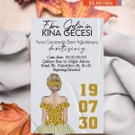 Kına Tekli Davetiye - KK1004