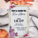 Kına Tekli Davetiye - KK1013