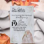 Kına Tekli Davetiye - KK1017