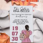 Kına Tekli Davetiye - KK1018