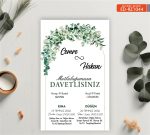 Dik Zarflı Davetiye - RZ1044