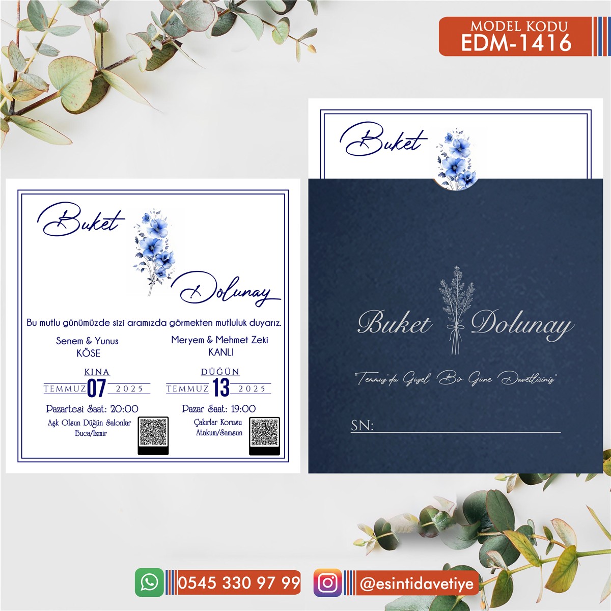 ED-1416 Kare Davetiye – K1416 - Görsel 1