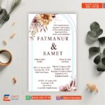 Tekli Düğün Davetiye – DD1418