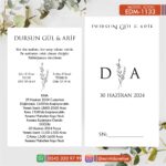 Dik Zarflı Davetiye – EDM-1133